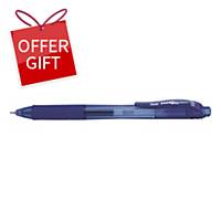 Pentel Energel X Retractable Needle Point Gel Roller Pen 0.5mm Blue